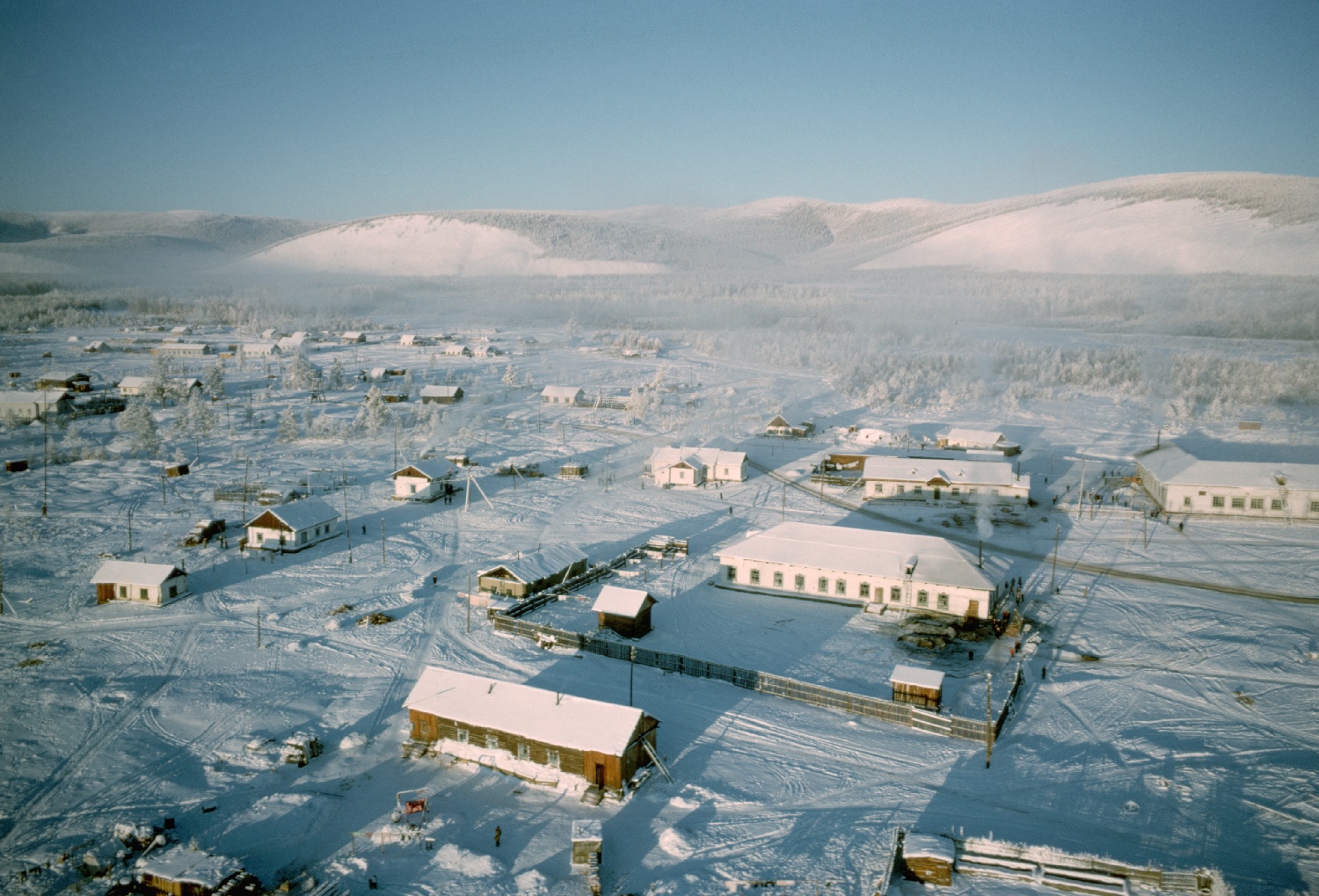 Vista aérea de Oymyakon