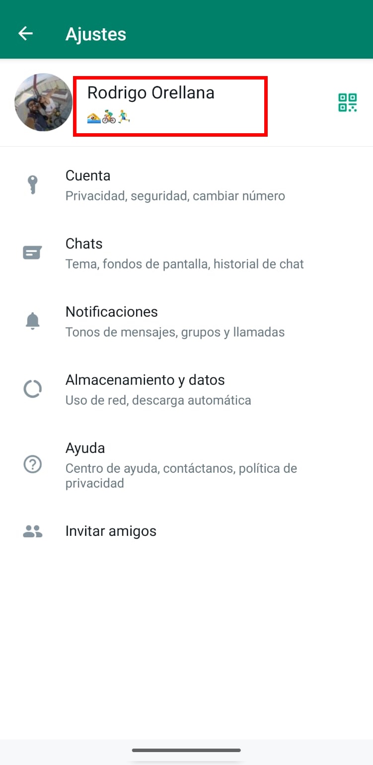 Perfil de WhatsApp
