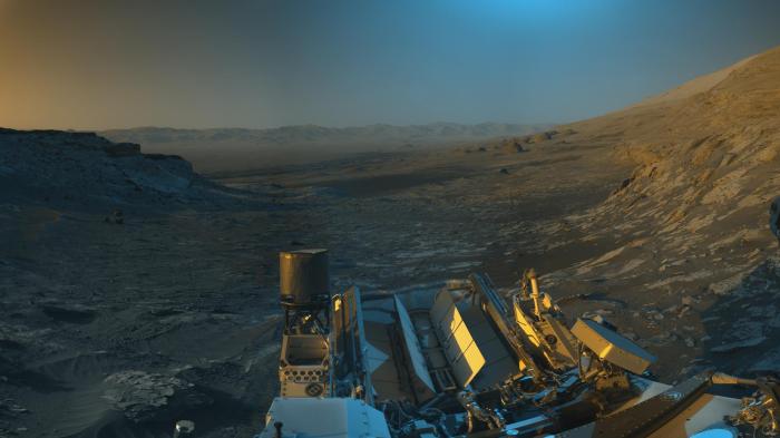 Una panorámica de Marte tomada por el rover Curiosity el 16 de noviembre de 2021