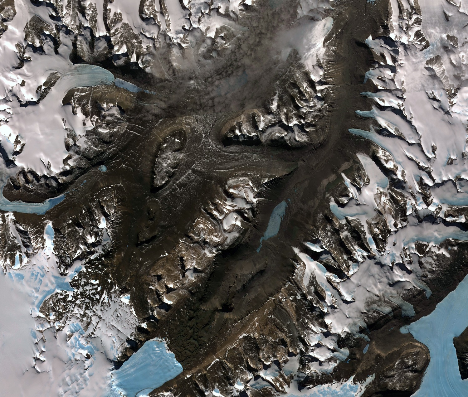 Vista aérea de los Valles secos de McMurdo