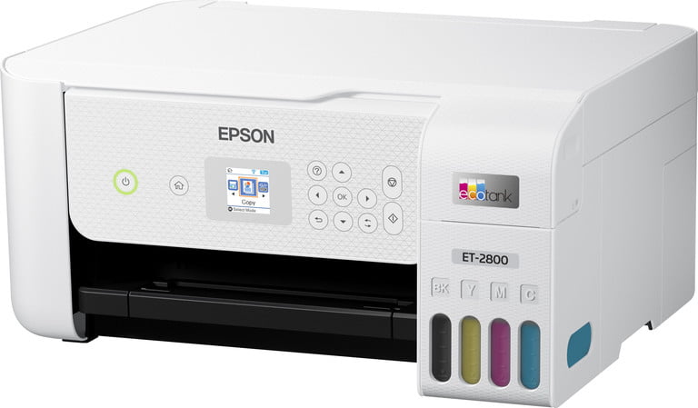  Epson - Impresora EcoTank ET-2800 inalámbrica, a color, todo en  uno, sin cartuchos, con escaneo y copia, básica e ideal para el hogar,  color blanco : Productos de Oficina