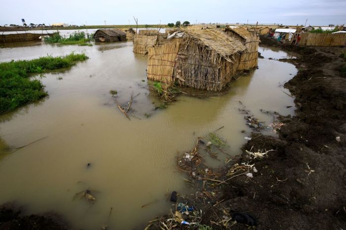 Fotografía de inundaciones en Sudán del Sur