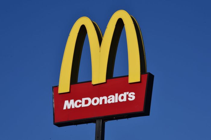 Un anuncio de la cadena de comida rápida McDonald's