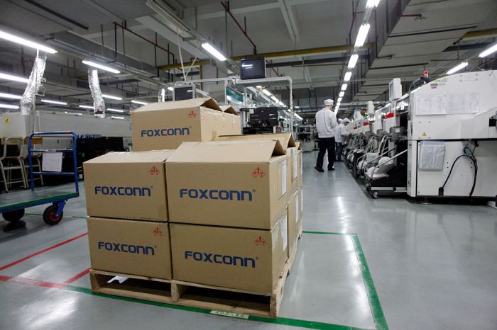 Una imagen de una fábrica de Foxconn en China