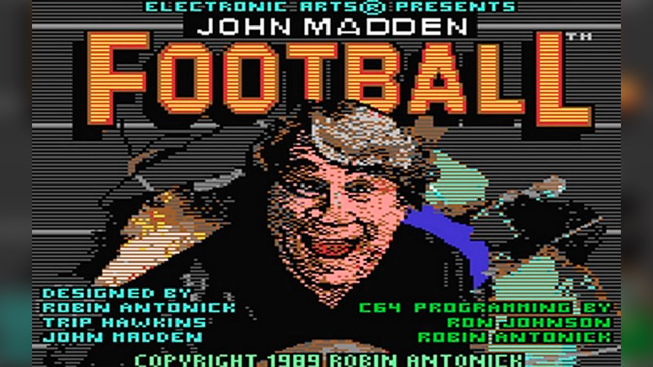 Una imagen del videojuego de 1988 "John Madden Football"