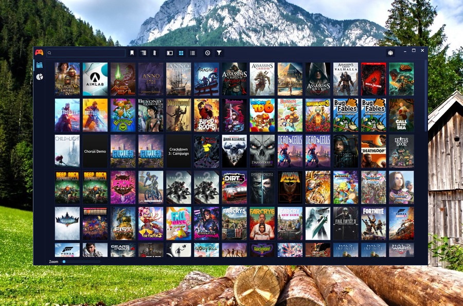 Aplicación Playnite en Windows.