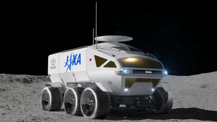 La imagen muestra un vehículo que desarrolla Toyota para la Luna.