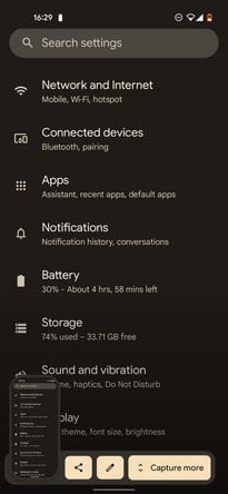 Captura más en Android 12.