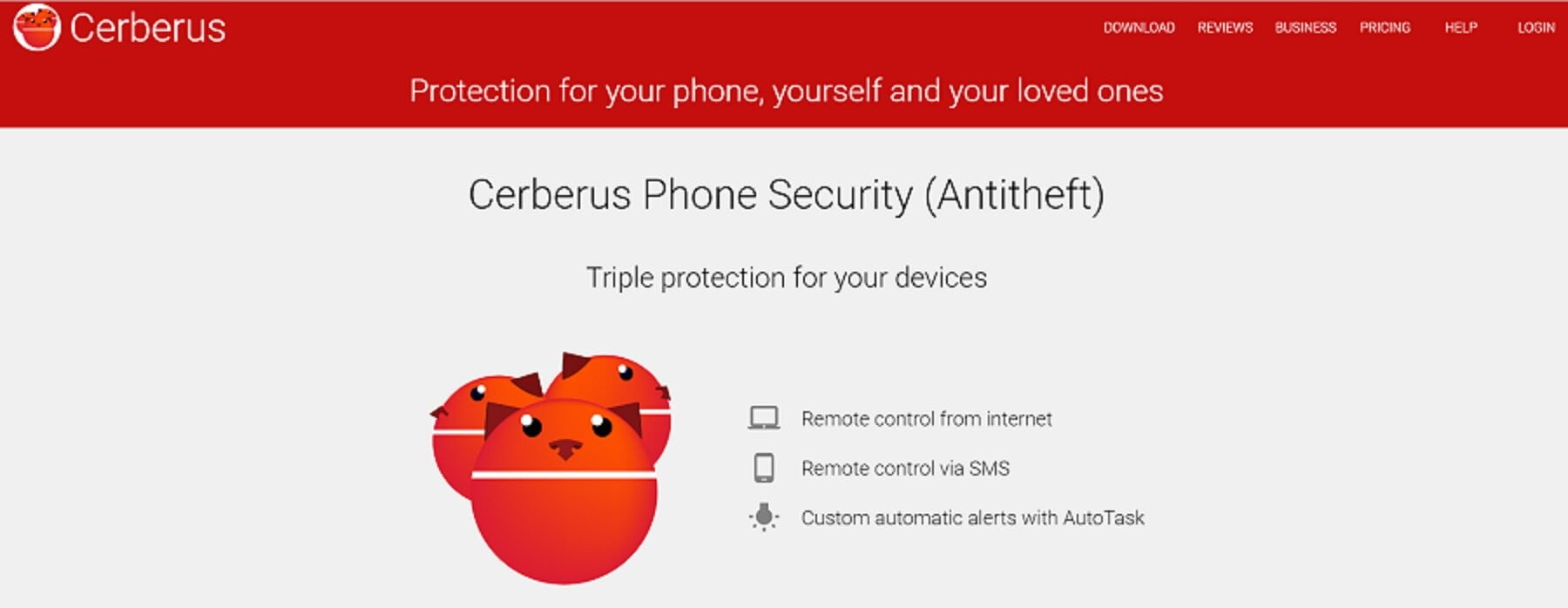 Sitio web de Cerberus