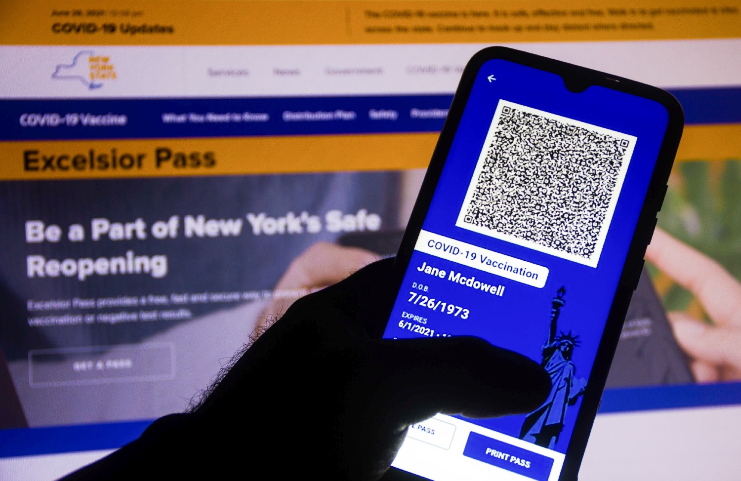 Excelsior Pass es el nombre del certificado digital de vacunación disponible en Nueva York.
