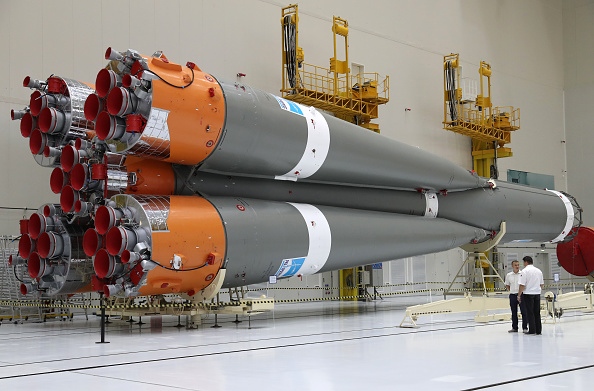Un modelo a escala del cohete ruso Angara A-5