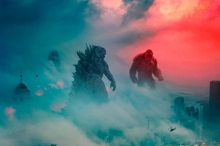 La imagen muestra una escena de la película Godzilla vs. Kong.