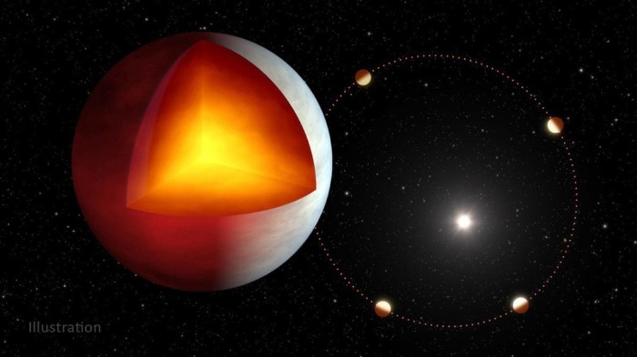 La imagen muestra una representación del exoplaneta XO-3b.