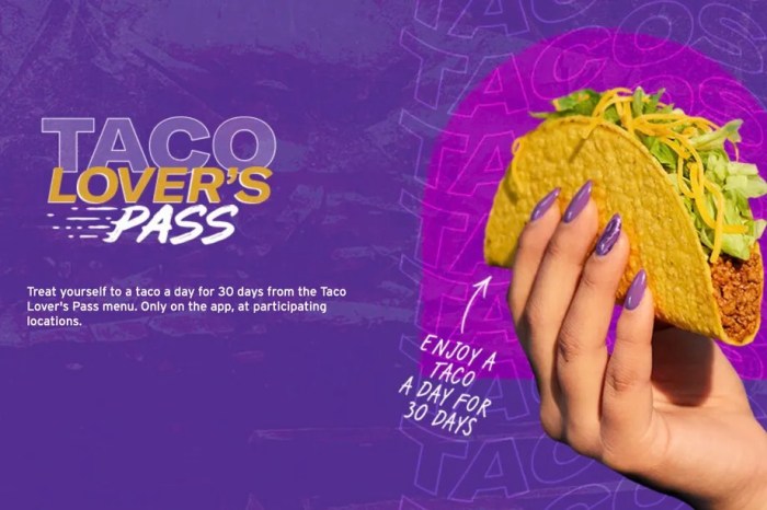 La suscripción Taco Lover's Pass de Taco Bell