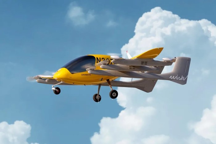 La imagen muestra un prototipo de la compañía Wisk Aero.