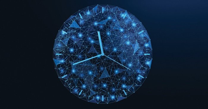 La imagen muestra una representación elaborada por DARPA de su reloj atómico compacto.