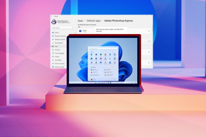 Windows 11, el nuevo sistema operativo de Microsoft, en una laptop.