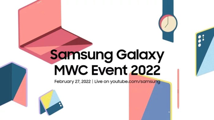 El anuncio de Samsung de su participación en el MWC.