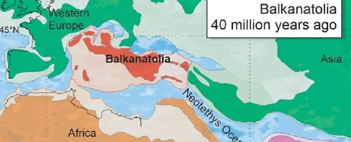 descubren un continente que existio hace 40 millones de anos balkanatolia