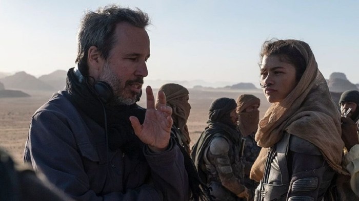 El director Denis Villeneuve en el rodaje de Dune.