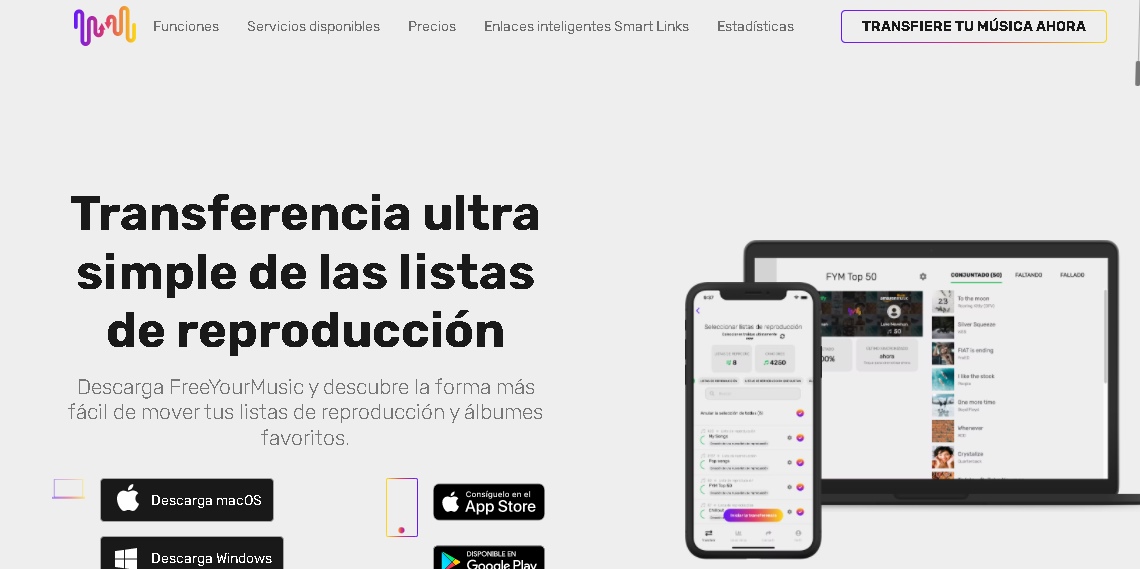 Sitio web de Free your Music