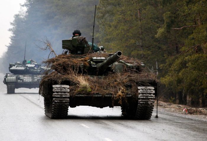 Un tanque perteneciente a las tropas de Ucrania.