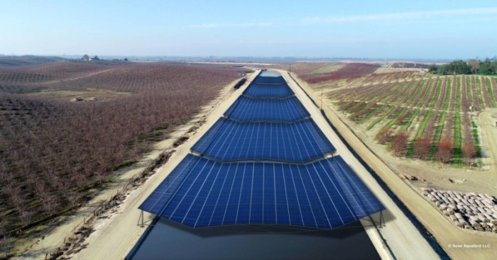California pondrá en marcha un proyecto para cubrir canales de riego con paneles solares.