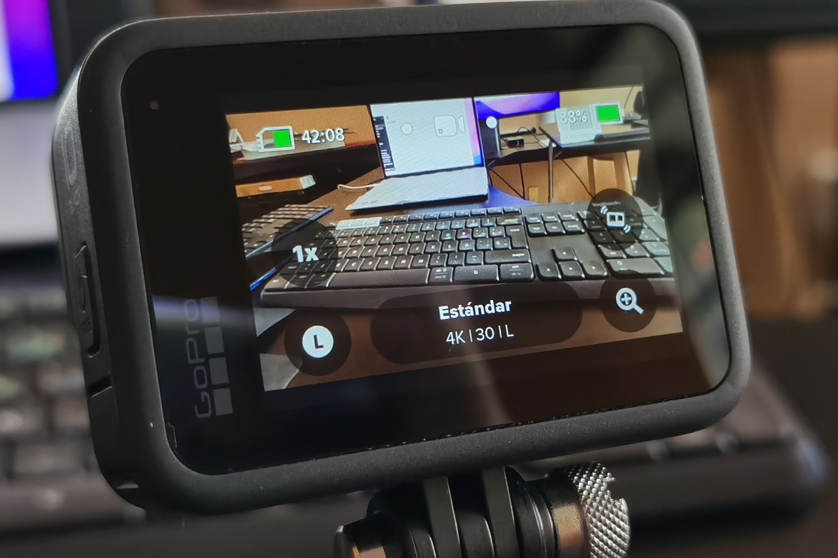 Interfaz de la GoPro Hero 10 Black.