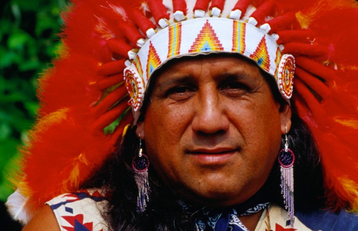 Retrato de nativo Cherokee