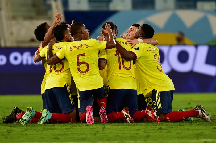 Integrantes de la Selección de futbol de Colombia.