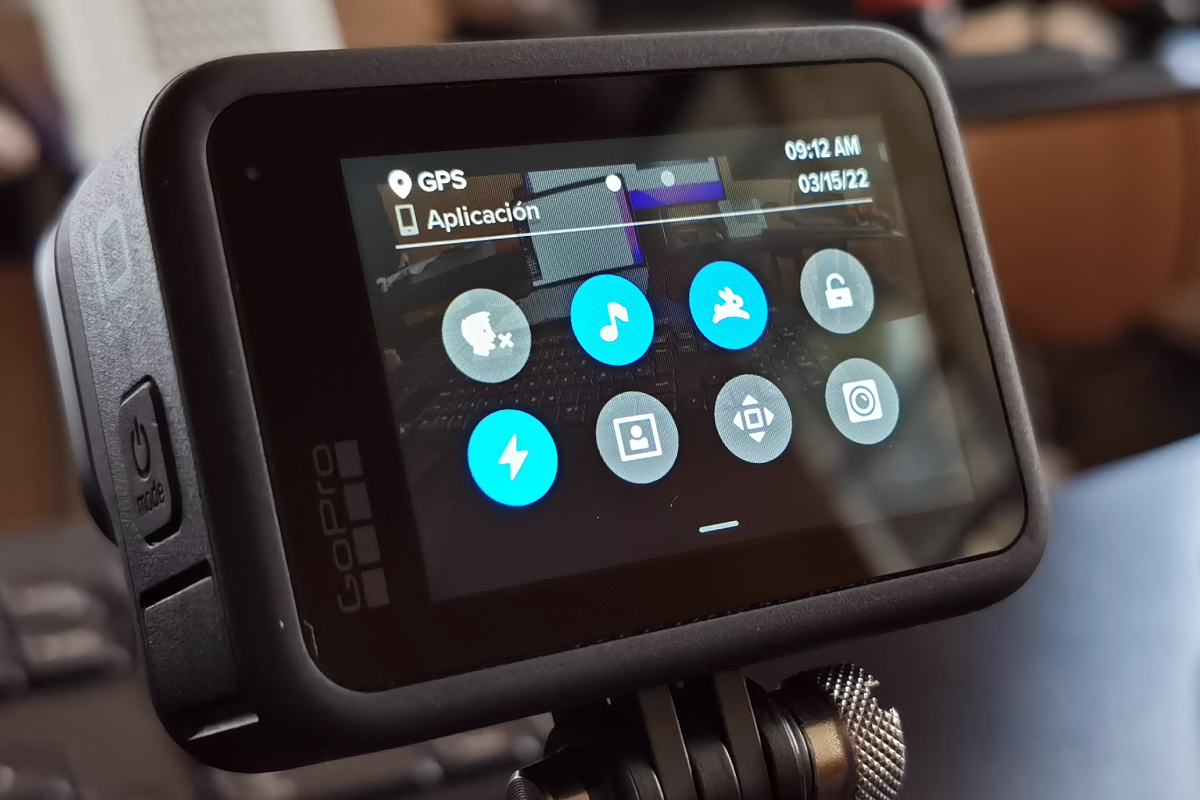 Interfaz de la GoPro Hero 10 Black.