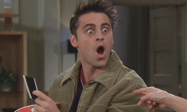 Joey, el personaje de Friends, sorprendido.