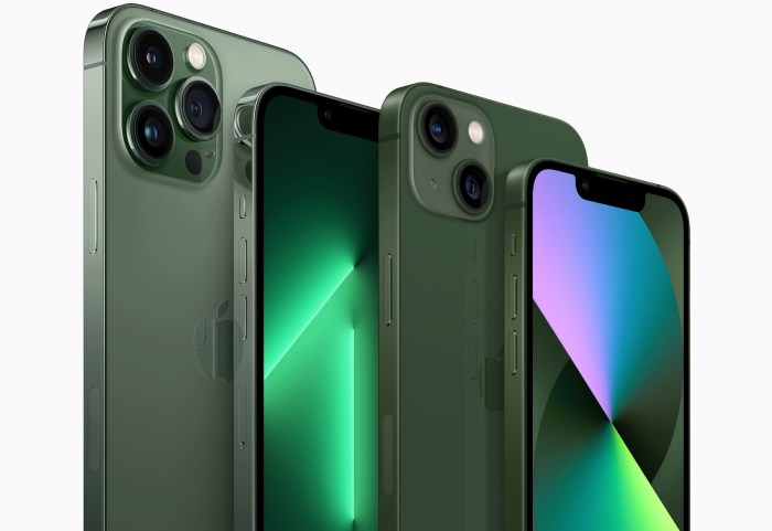 nuevos iphone 13 green y alpine feat