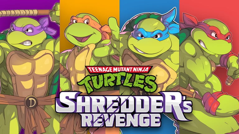 Las cuatro tortugas de Teenage Mutant Ninja Turtles: La venganza de Shredder.