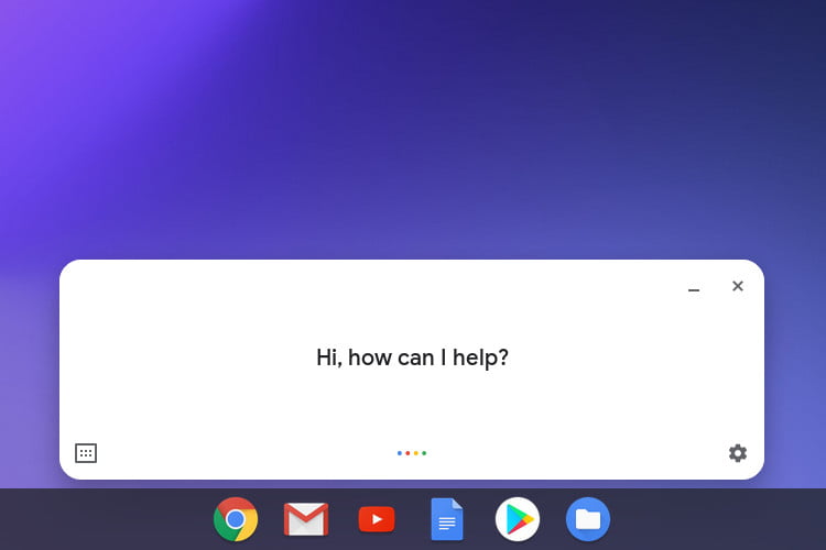 Cuadro de diálogo “Hola, ¿cómo puedo ayudar?”.