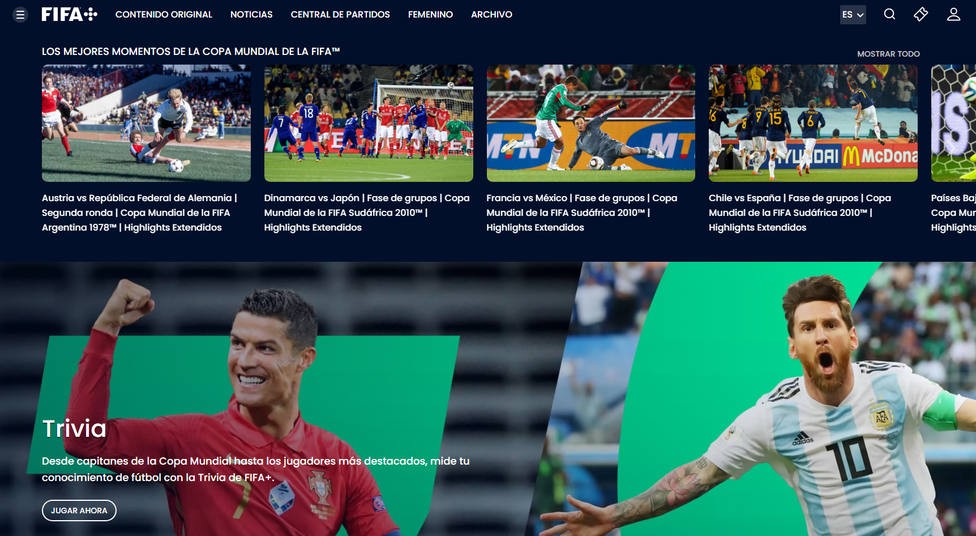 La FIFA también se suma al fútbol gratis por streaming: llega FIFA Plus con  partidos históricos y en directo