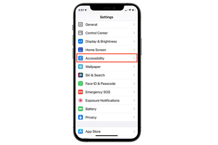 Ajuste de accesibilidad del iPhone.