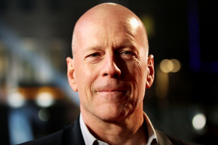 Bruce Willis, el reconocido actor que aparece en Die Hard y Pulp Fiction.