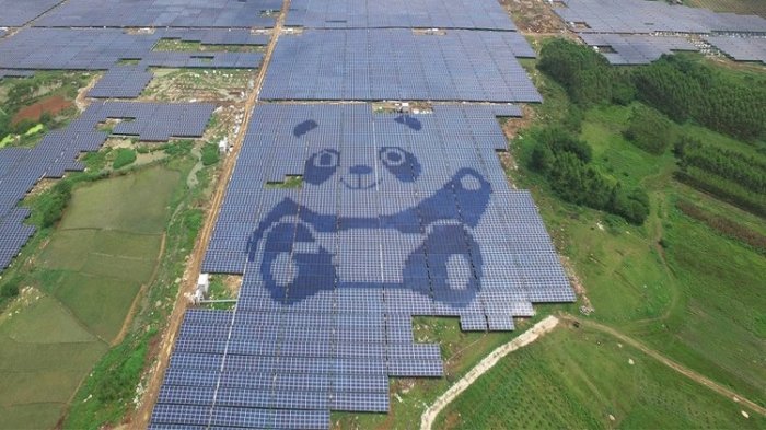 china planta solar espacio granjas paneles solares creados dangtong
