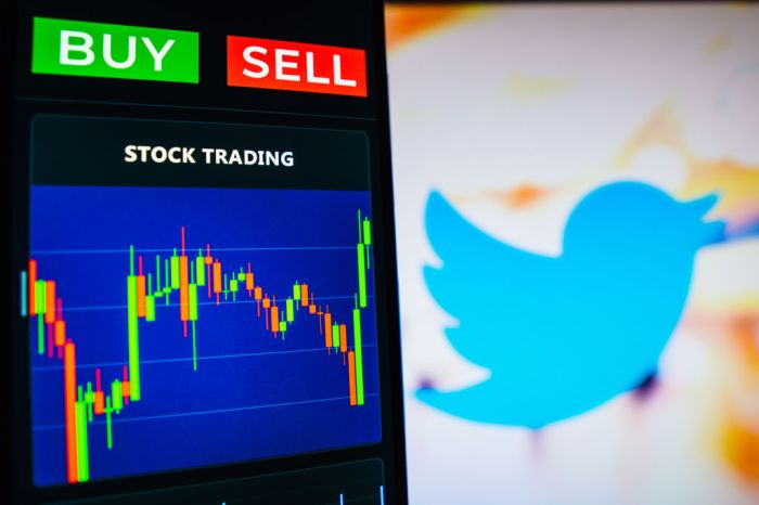 twitter baja ingresos culpa elon musk in this photo illustration the stock market graphic seen on