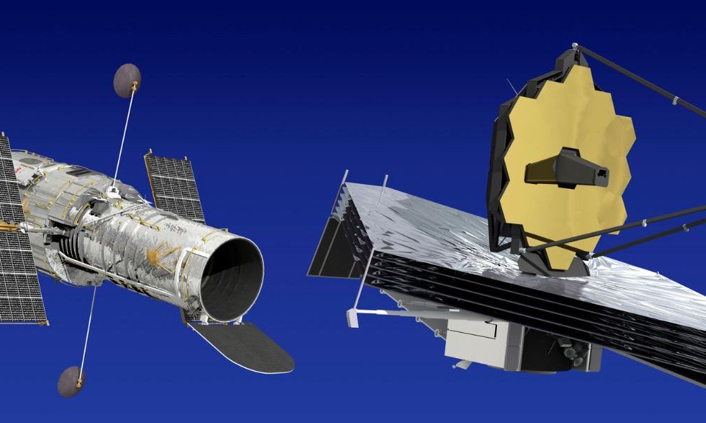 comparativa fotos telescopio hubble vs james webb espacial