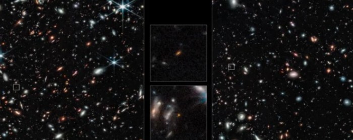 james webb detecta dos de las primeras galaxias abell galaxia