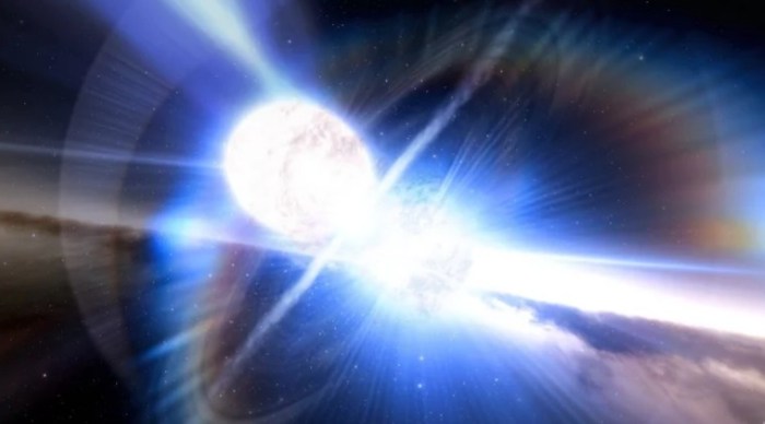 colision estrellas neutrones destello colosal rayos gamma kilonova choque estrella de