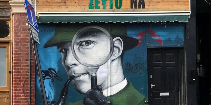 sherlock holmes metropolis se liberan derechos de autor mural