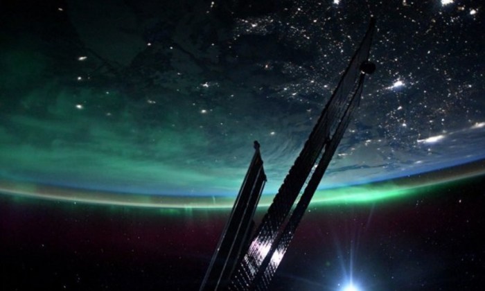 astronauta captura aurora estacion espacial estaci  n internacional