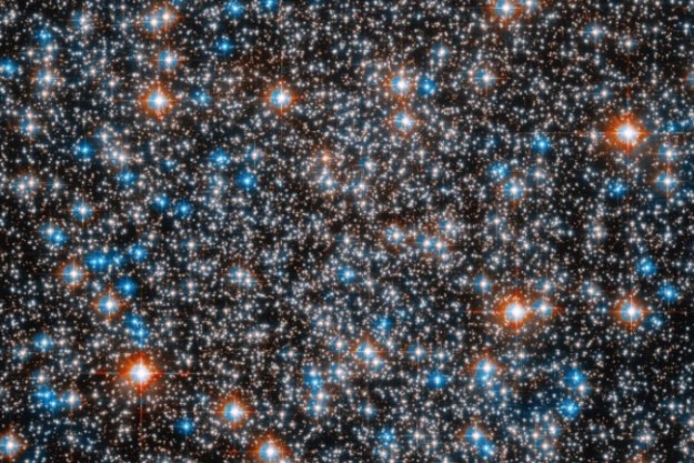 campo brillante de estrellas imagen telescopio hubble c  mulo