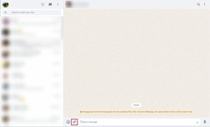 Whatsapp Web on Windows and Mac 3 Attach a new chat
