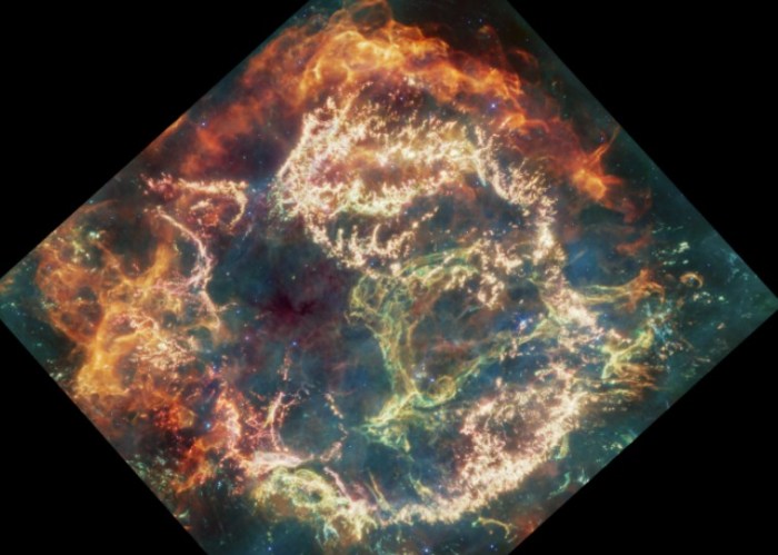 james webb impresionante imagen supernova cassiopeia a casiopea