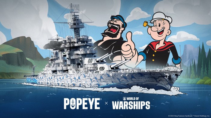 world of warship popeye 23 art kv 1920x1080 wg bg wows  1