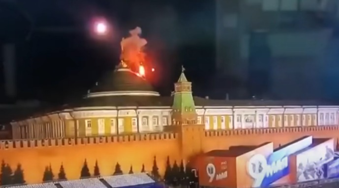video dos drones derribados kremlin guerra rusia putin